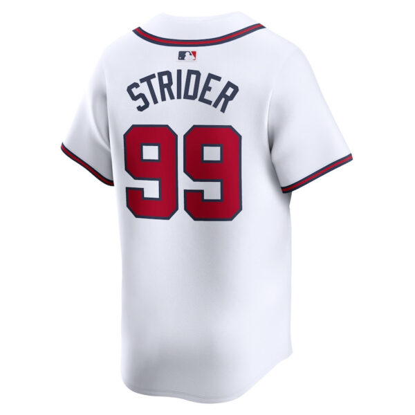 Spencer Strider 99 Atlanta Braves Home Limited Player Men Jersey - White