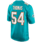 Zach Thomas 54 Miami Dolphins Men Game Retired Jersey - Aqua