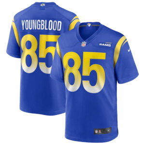 Jack Youngblood 85 Los Angeles Rams Men Game Retired Jersey - Royal