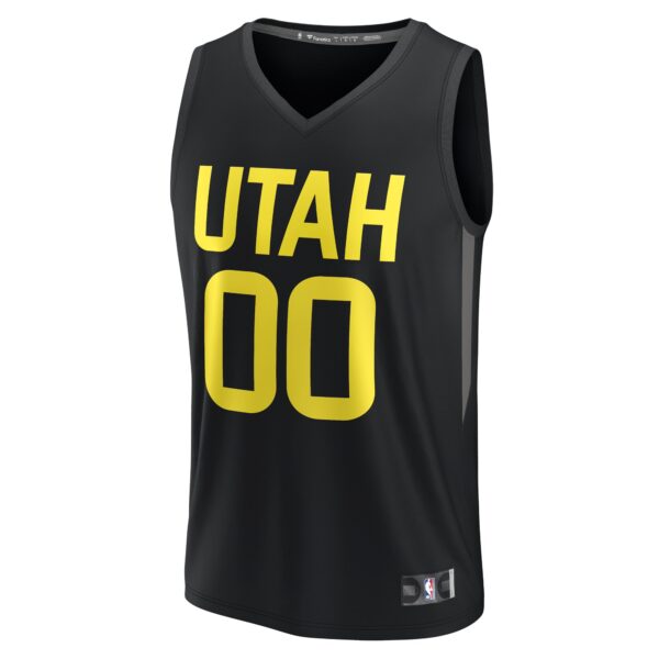Utah Jazz Fanatics  Fast Break Custom Replica Jersey - Black - Statement Edition