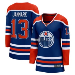 Mattias Janmark Edmonton Oilers Fanatics Women's Home Breakaway Player Jersey - Royal
