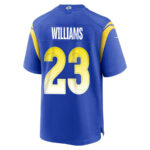 Kyren Williams 23 Los Angeles Rams 2023 Playoffs Patch Game Men Jersey - Royal