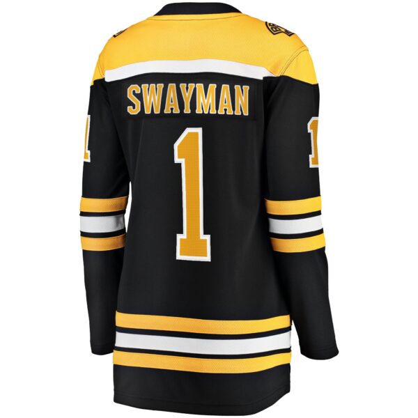 Jeremy Swayman Boston Bruins Fanatics Women's Home Breakaway Jersey - Black