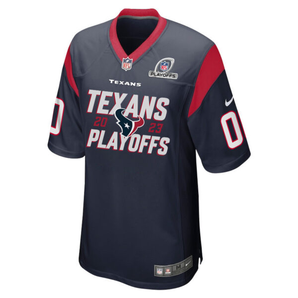 Houston Texans 2023 Playoffs Iconic Game Men Custom Jersey - Navy
