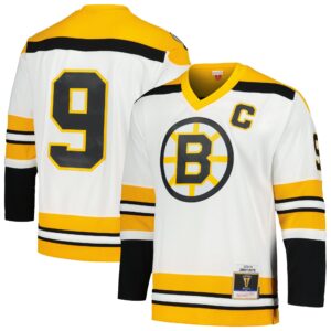 Johnny Bucyk Boston Bruins Mitchell & Ness  1973/74 Blue Line Player Jersey - White