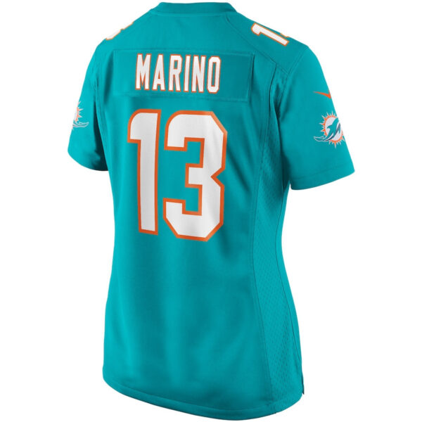 Dan Marino 13 Miami Dolphins Women Game Retired Jersey - Aqua
