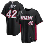 Kevin Love 42 Miami Heat Baseball Men Jersey - Black