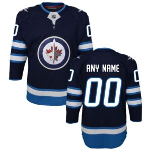 Winnipeg Jets Youth Home Premier Custom Jersey - Navy