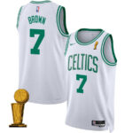 Jaylen Brown 7 Boston Celtics 2024 FINALS CHAMPIONS Swingman Jersey - Association Edition - White