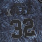 Karl Malone Utah Jazz Mitchell & Ness Hardwood Classics 1991/92 Tie-Dye Swingman Jersey - Black