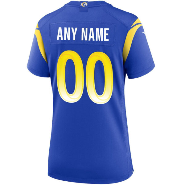 Los Angeles Rams Women Custom Game Jersey - Royal
