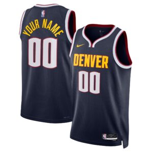 Denver Nuggets  Unisex Swingman Custom Jersey Navy - Icon Edition