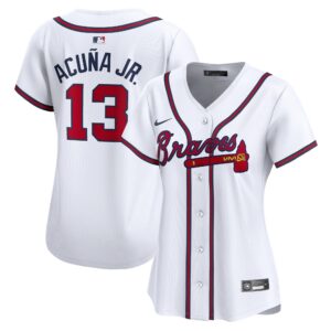 Ronald Acuna Atlanta Braves  Women's Home Limited Player Jersey - White