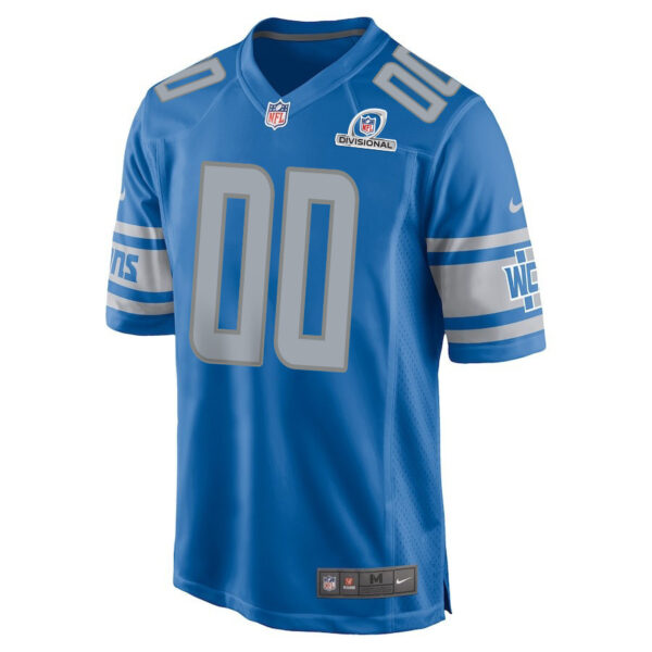 Detroit Lions 2024 Divisional Patch Game Men Custom Jersey - Blue