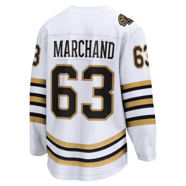 Brad Marchand Boston Bruins Fanatics 100th Anniversary Premier Breakaway Player Jersey - White