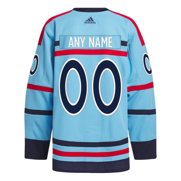 Winnipeg Jets Anniversary Primegreen Custom Men Jersey - Light Blue
