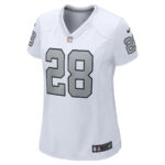 Josh Jacobs 28 Las Vegas Raiders Women Alternate Game Jersey - White