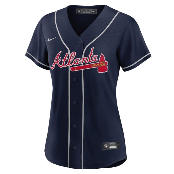 Ronald Acuna Jr. Atlanta Braves Women's Alternate Replica Player Jersey - Navy