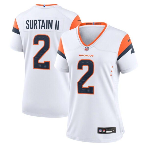 Patrick Surtain II 2 Denver Broncos Women Game Jersey - White