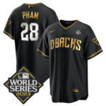 Tommy Pham 28 Arizona Diamondbacks 2023 World Series Men Jersey - Black Limited