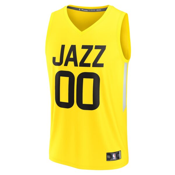 Utah Jazz Fanatics Fast Break Replica Custom Jersey - Icon Edition - Yellow