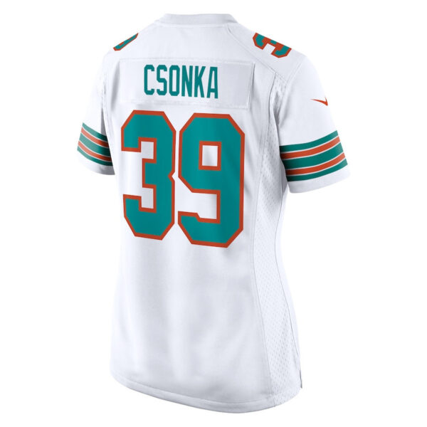 Larry Csonka 39 Miami Dolphins Women Retired Jersey - White
