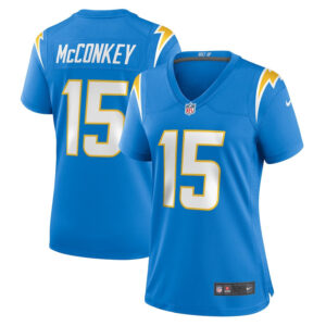 Ladd McConkey 15 Los Angeles Chargers Women's Game Jersey - Powder Blue