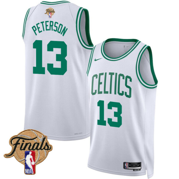 Drew Peterson 13 Boston Celtics 2024 FINALS PATCH Swingman Jersey - Association Edition - White