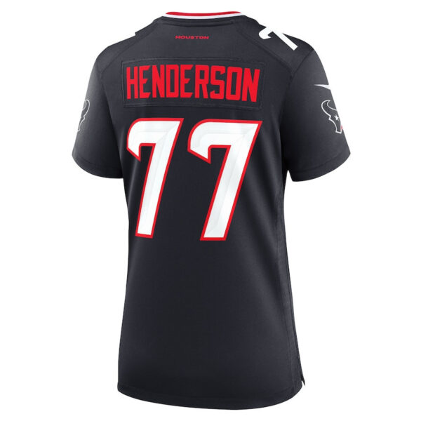 LaDarius Henderson 77 Houston Texans Women's Game Jersey - Navy