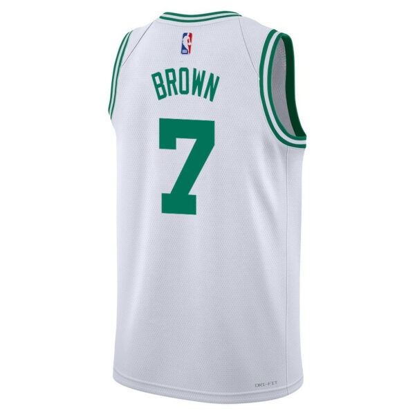 Jaylen Brown 7 Boston Celtics 2024 FINALS CHAMPIONS Swingman Jersey - Association Edition - White