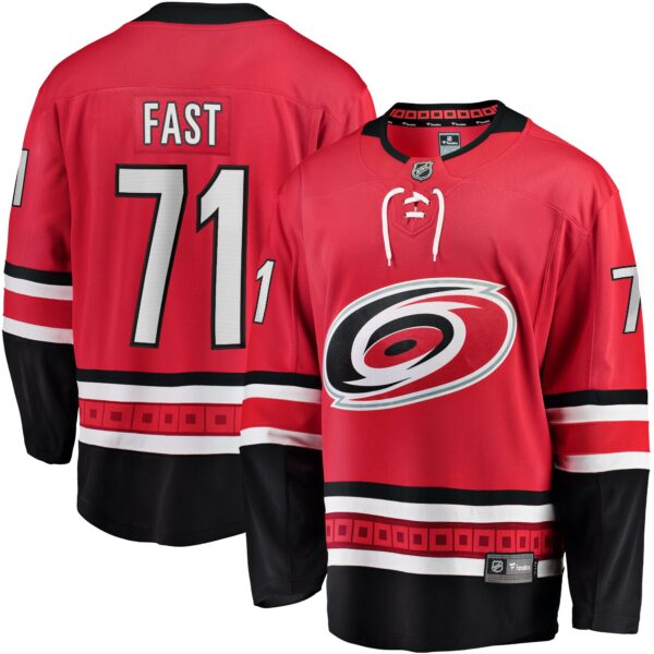 Jesper Fast Carolina Hurricanes Fanatics Alternate Breakaway Jersey - Red