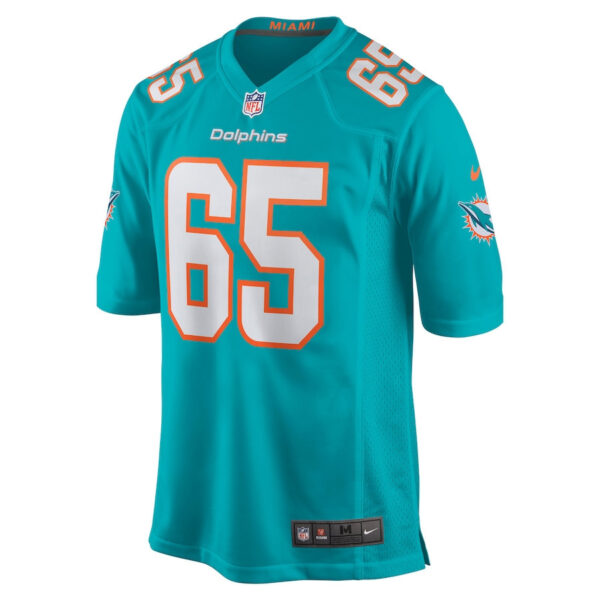 Robert Jones 65 Miami Dolphins Men Game Jersey - Aqua