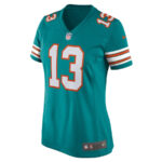 Dan Marino 13 Miami Dolphins Women Retired Jersey - Aqua