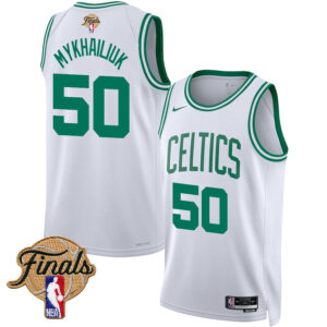 Svi Mykhailiuk 50 Boston Celtics 2024 FINALS PATCH Swingman Jersey - Association Edition - White