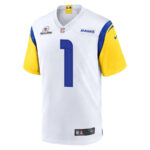 Derion Kendrick 1 Los Angeles Rams 2023 Playoffs Patch Game Men Jersey - White
