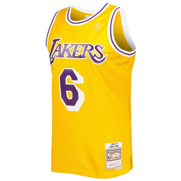 Eddie Jones Los Angeles Lakers Mitchell & Ness 1996/97 Hardwood Classics Swingman Jersey - Gold