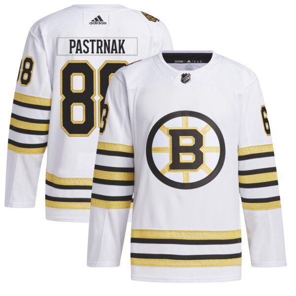 David Pastrnak Boston Bruins adidas  Primegreen 100th Anniversary Authentic Player Jersey - White