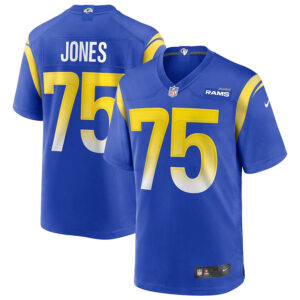 Deacon Jones 75 Los Angeles Rams Men Game Retired Jersey - Royal