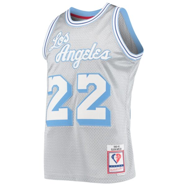Elgin Baylor Los Angeles Lakers Mitchell & Ness 75th Anniversary 1960/61 Hardwood Classics Swingman Jersey - Silver