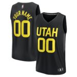 Utah Jazz Fanatics  Fast Break Custom Replica Jersey - Black - Statement Edition