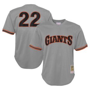 Will Clark San Francisco Giants Mitchell & Ness Youth Cooperstown Collectionu00c2u00a0Mesh Batting Practice Jersey - Gray