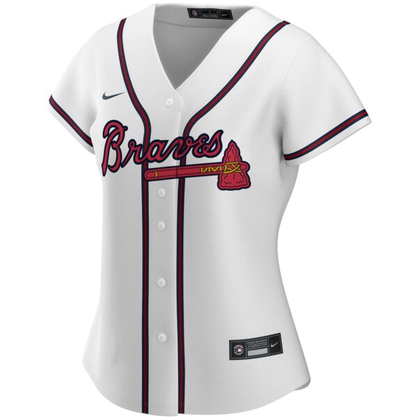 Atlanta Braves  Women's Home Replica Custom Jersey - White