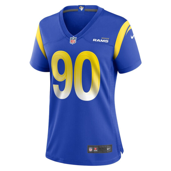 Tyler Davis 90 Los Angeles Rams Game Women Jersey - Royal