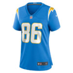 Cornelius Johnson 86 Los Angeles Chargers Women's Game Jersey - Powder Blue