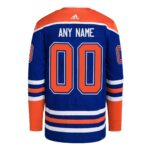 Edmonton Oilers adidas  Home  Primegreen Authentic Custom Jersey - Royal