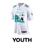 Tyreek Hill 10 Signed Miami Dolphins Cheetah Game YOUTH Jersey - White V2