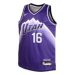 Simone Fontecchio 16 Utah Jazz 2023/24 City Edition Swingman YOUTH Jersey - Purple