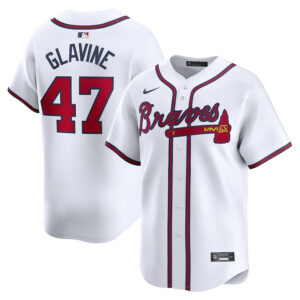 Tom Glavine 47 Atlanta Braves Home Limited Player Men Jersey - White