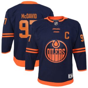 Connor McDavid Edmonton Oilers Youth Alternate Premier Player Jersey - Navy
