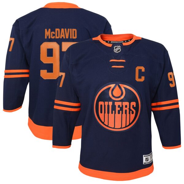 Connor McDavid Edmonton Oilers Youth Alternate Premier Player Jersey - Navy
